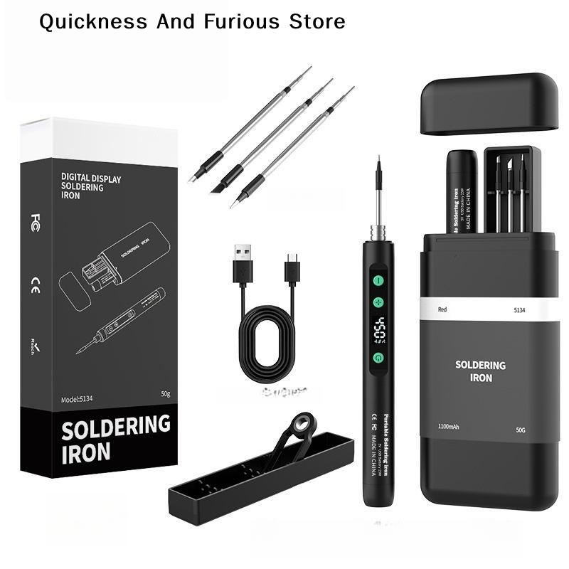 Electronics Repair Kit With Soldering Iron - 【TO】Alat solder nirkabel dengan kontrol suhu