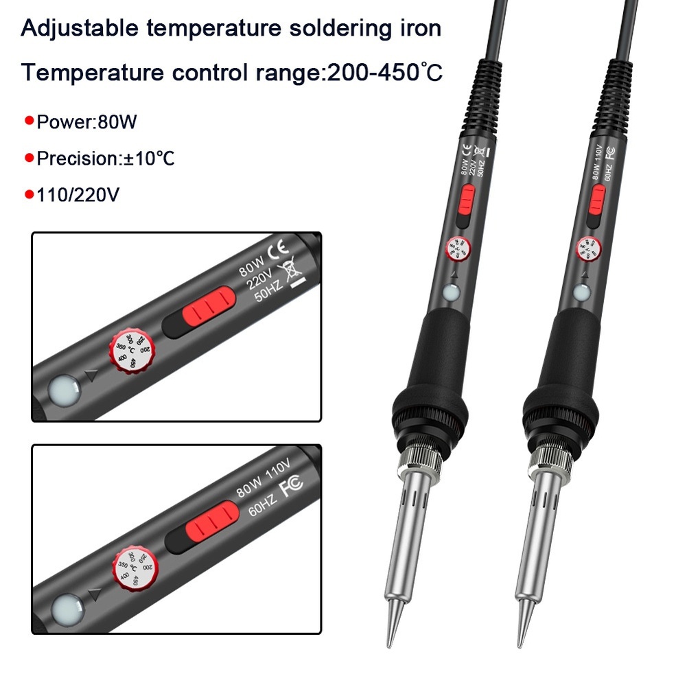 Electronics Repair Shops - Kit Soldering Iron 80W Dengan Ujung