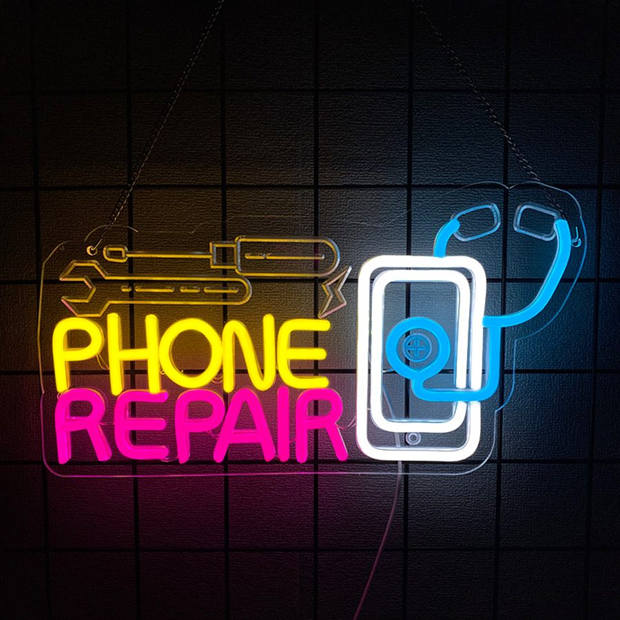 Electronics Repair Shops - Papan Neon Perbaikan Ponsel Untuk Dekorasi