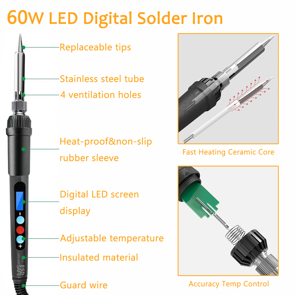 Alat memasukkan panas ujung be - Electronics Repair Kit With Soldering Iron ulasan dan harga