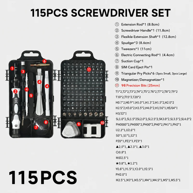 Set Obeng Magnetik Portabel 11 - Electronics Repair Business ulasan dan harga