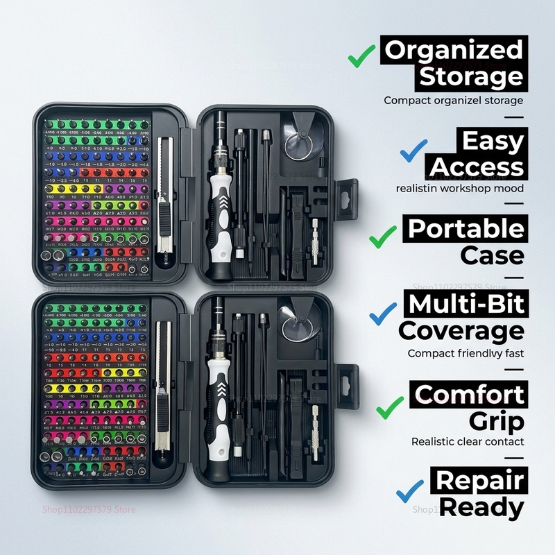 Set Obeng Presisi 132 in 1 den - Electronics Repair Shops ulasan dan harga